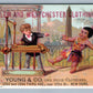 HARLEM & WESTCHESTER CLOTHING CO. VICTORIAN TRADE CARD YOUNG & CO. NEW YORK