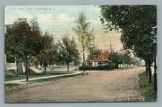 EAST ORANGE NJ HYDE PARK ANTIQUE POSTCARD