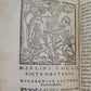 1585 ILLUSTRATED MACARONIC POETRY MERLINI COCAII antique 16th CENTURY