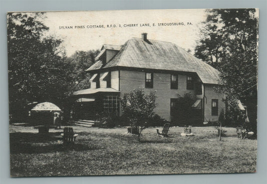 EAST STROUDSBURG PA SYLVAN PINES COTTAGE CHERRY LANE ANTIQUE POSTCARD