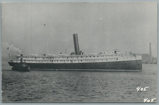 STEAMBOAT HORATIO HALL VINTAGE REAL PHOTO POSTCARD RPPC