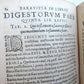 1588 LAW BOOK PARATITLA IACOBI CUIACII antique Jacques Cujas in LATIN vellum