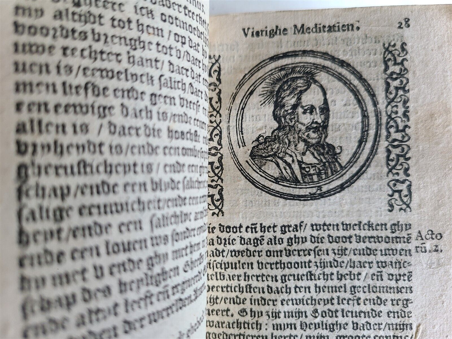 1602 ST. AUGUSTINE MEDITATIONS ILLUSTRATED antique 16th CENTURY original binding