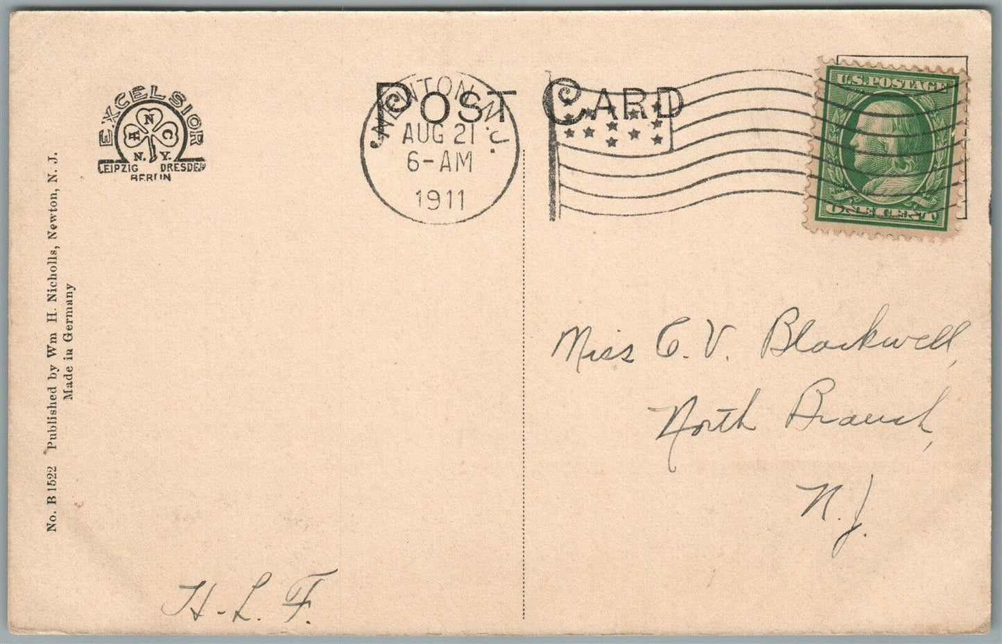 NEWTON NJ NORTON MANSION ANTIQUE POSTCARD