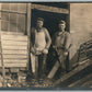 CONSTRUCTION WORKERS ANTIQUE REAL PHOTO POSTCARD RPPC