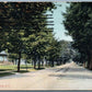 DUNKIRK NY CENTRAL AVENUE 1910 ANTIQUE POSTCARD w/ CORK CANCEL
