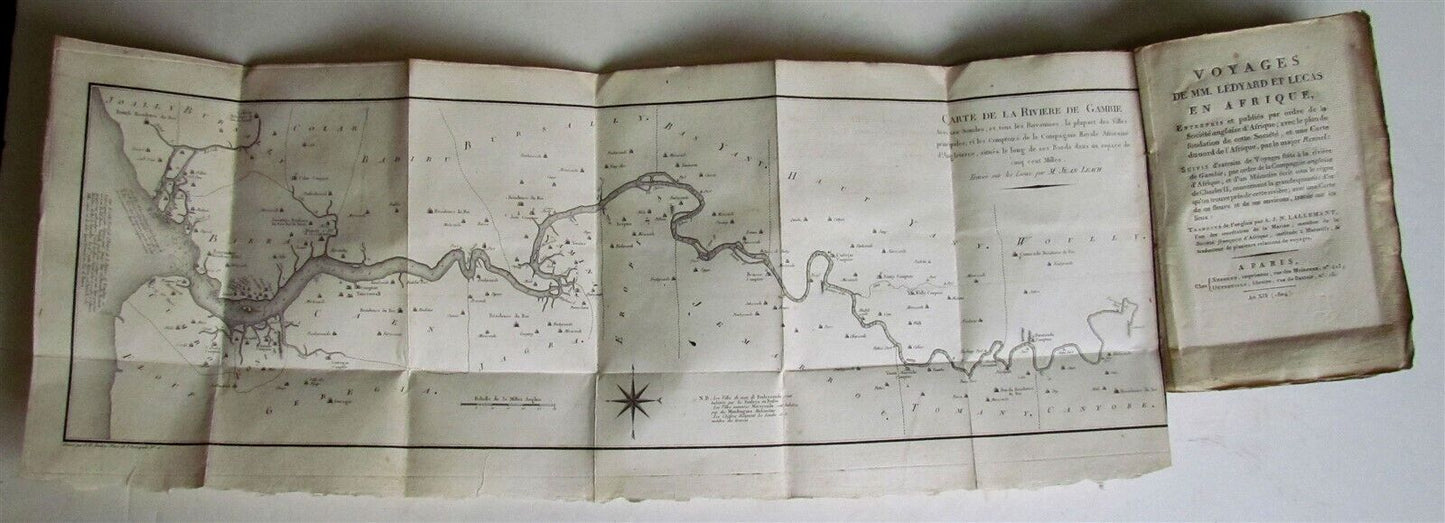 1804 TRAVELS of Ledyard & Lucas in Africa antique w/ MAPS Voyages de MM. Lédyard