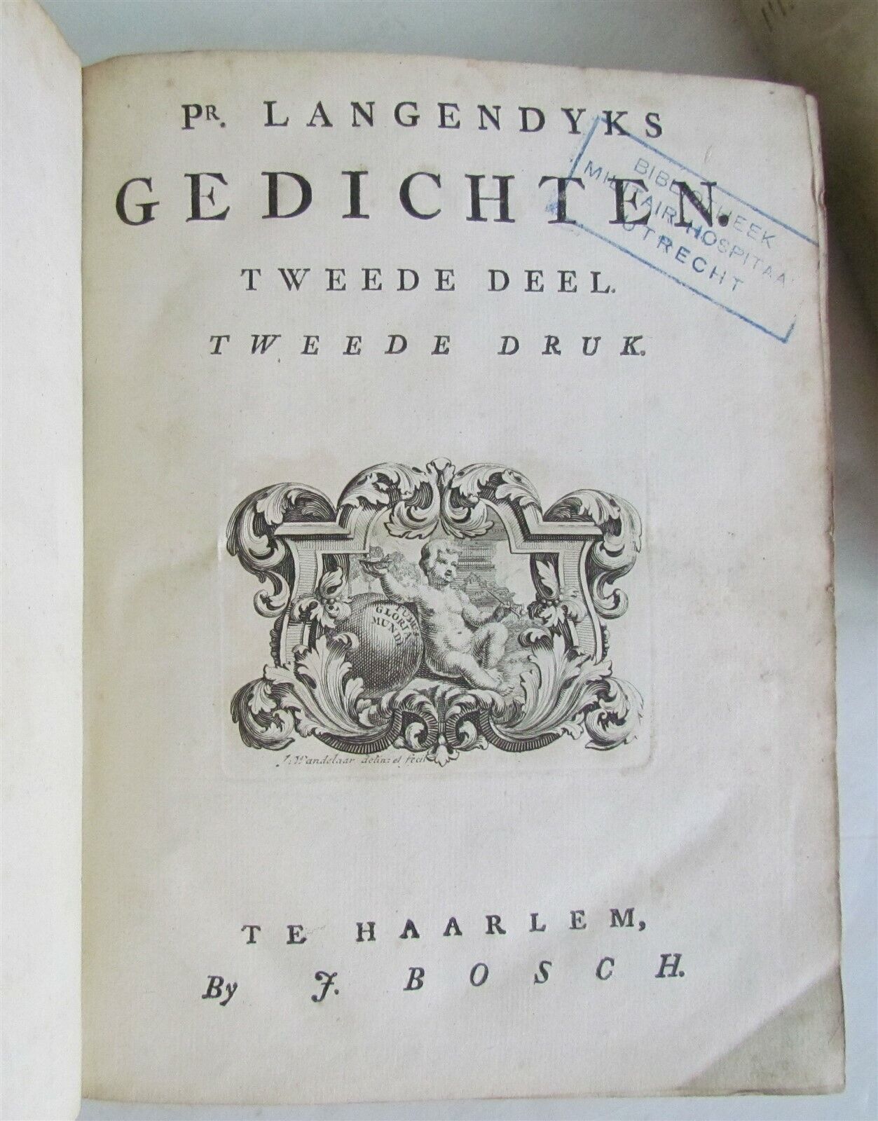 1751 3 VOLUMES VELLUM BOUND in DUTCH P. LANGENDIJK ANTIQUE w/ ENGRAVINGS