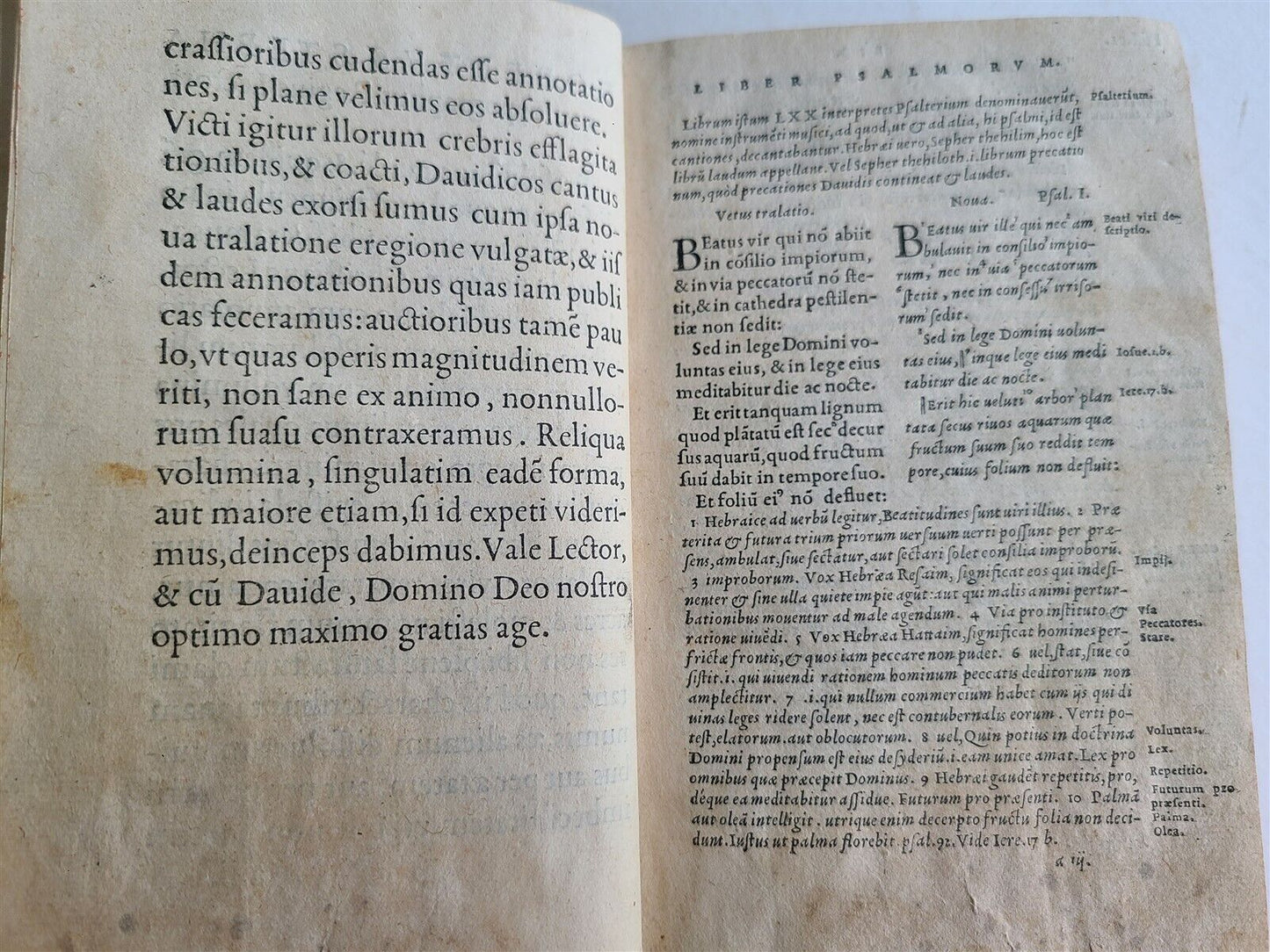 1546 LIBER PSALMORUM DAVIDIS by R.Estienne printer antique BIBLE PSALMS of DAVID