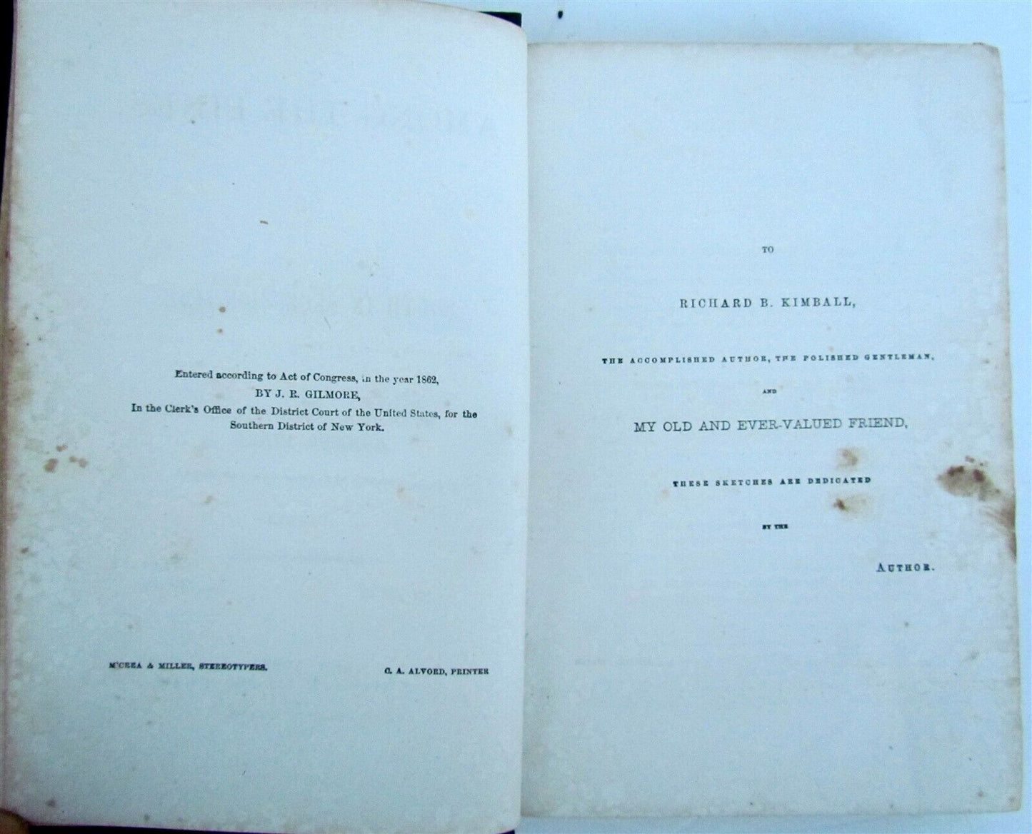 1862 AMONG THE PINES or SOUTH in SECESSION-TIME by EDMUND KIRKE antique