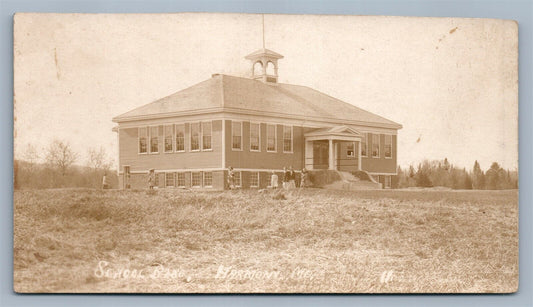 HARMONY ME SCHOOL ANTIQUE REAL PHOTO POSTCARD RPPC
