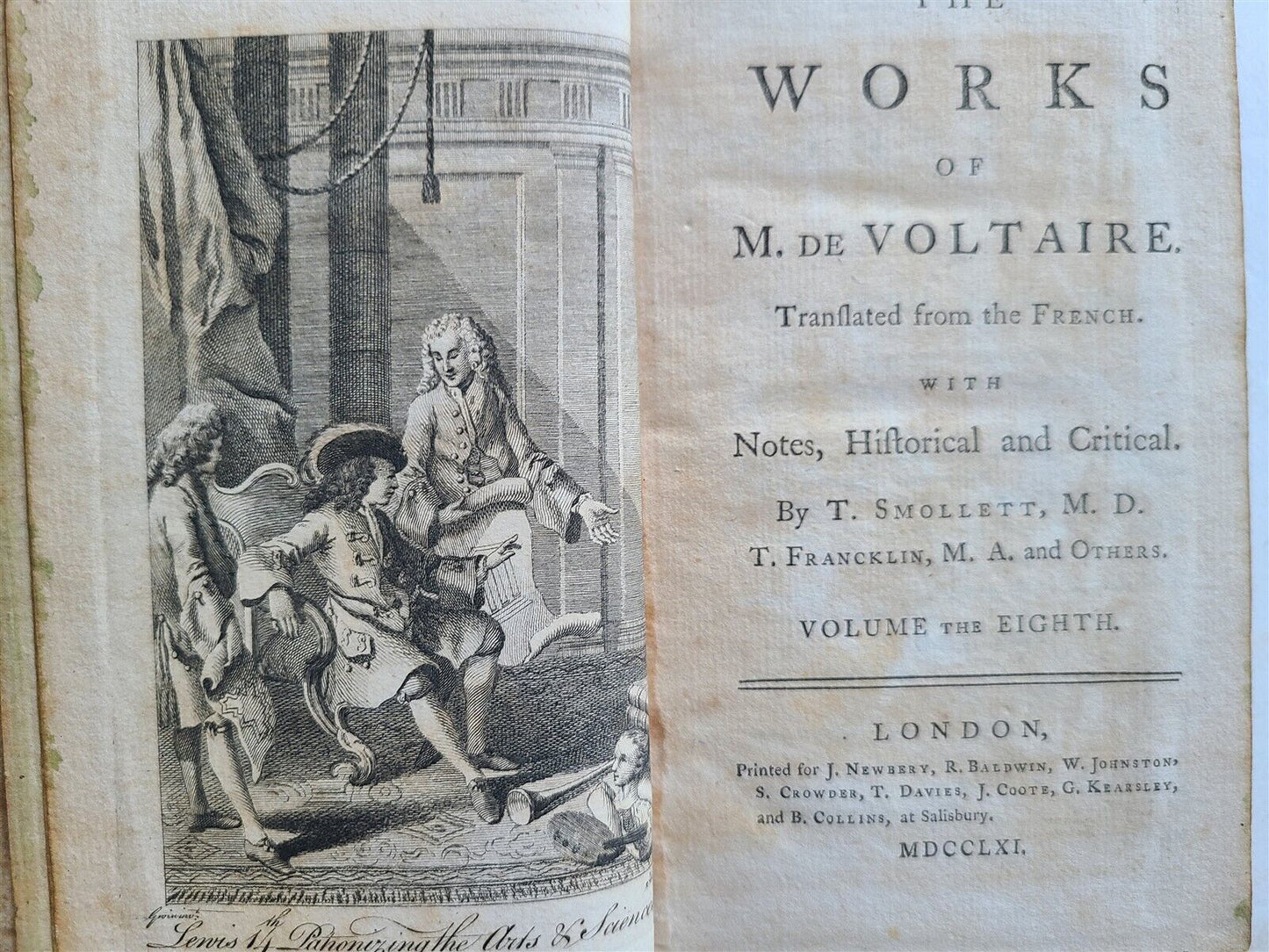 1761 - 1769 VOLTAIRE WORKS antique 31 VOLUMES in ENGLISH