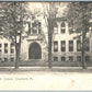 CLEARFIELD PA HIGH SCHOOL 1906 UNDIVIDED ANTIQUE POSTCARD w/ CORK CANCEL