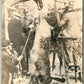 EXAGGERATED RABBIT PHOTOMONTAGE ANTIQUE REAL PHOTO POSTCARD RPPC