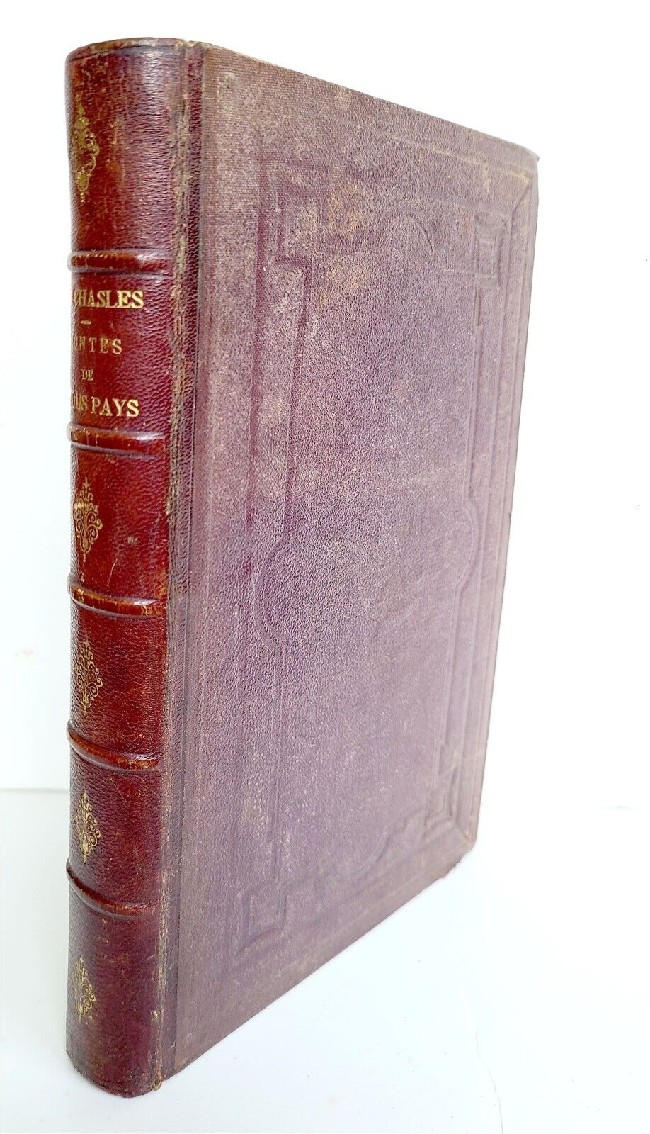 1880s CONTES de TOUS PAYS par EMILE CHASLES antique ILLUSTRATED