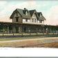 RED BANK NJ RAILROAD STATION 1909 UNDIVIDED ANTIQUE POSTCARD RAILWAY TRAIN DEPOT