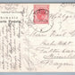 BUCHAREST ROMANIA PALATUL FUNCTIONARILOR PUBLICI ANTIQUE POSTCARD w/ STAMP