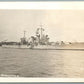 MILITARY SHIP USS NASHVILLE ANTIQUE REAL PHOTO POSTCARD RPPC