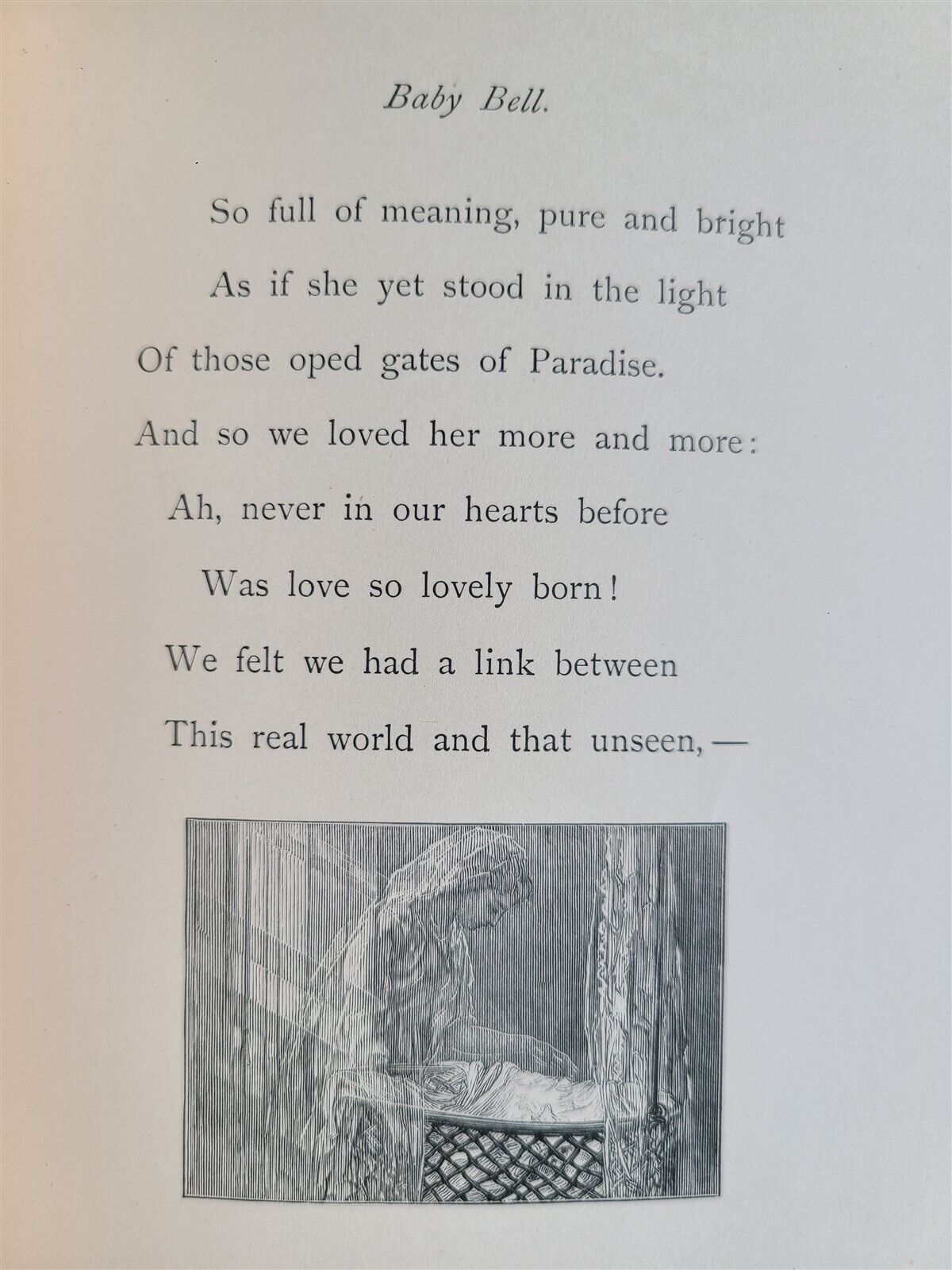 1878 BABY BELL by THOMAS BAILEY ALDRICH antique ILLUSTRATED POETRY Americana