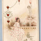 BE MY VALENTINE 1913 EMBOSSED ANTIQUE POSTCARD by JOHN WINSCH