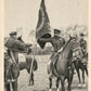 RUSSIAN CAVALRY MARSHAL BUDYONNY w/ FLAG 1970 SOVIET VINTAGE POSTCARD