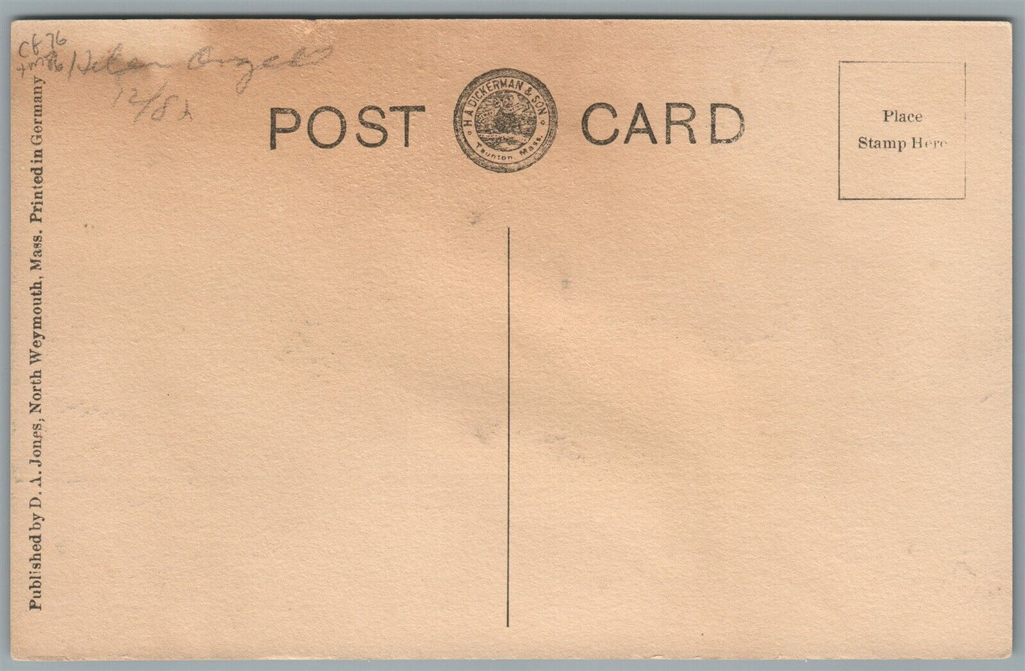 NORTH WEYMOUTH MA SEA STREET ANTIQUE POSTCARD