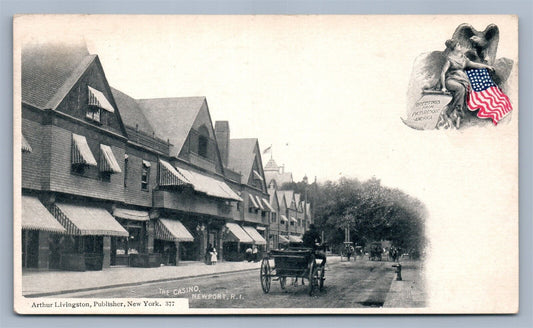 NEWPORT RI CASINO ANTIQUE POSTCARD