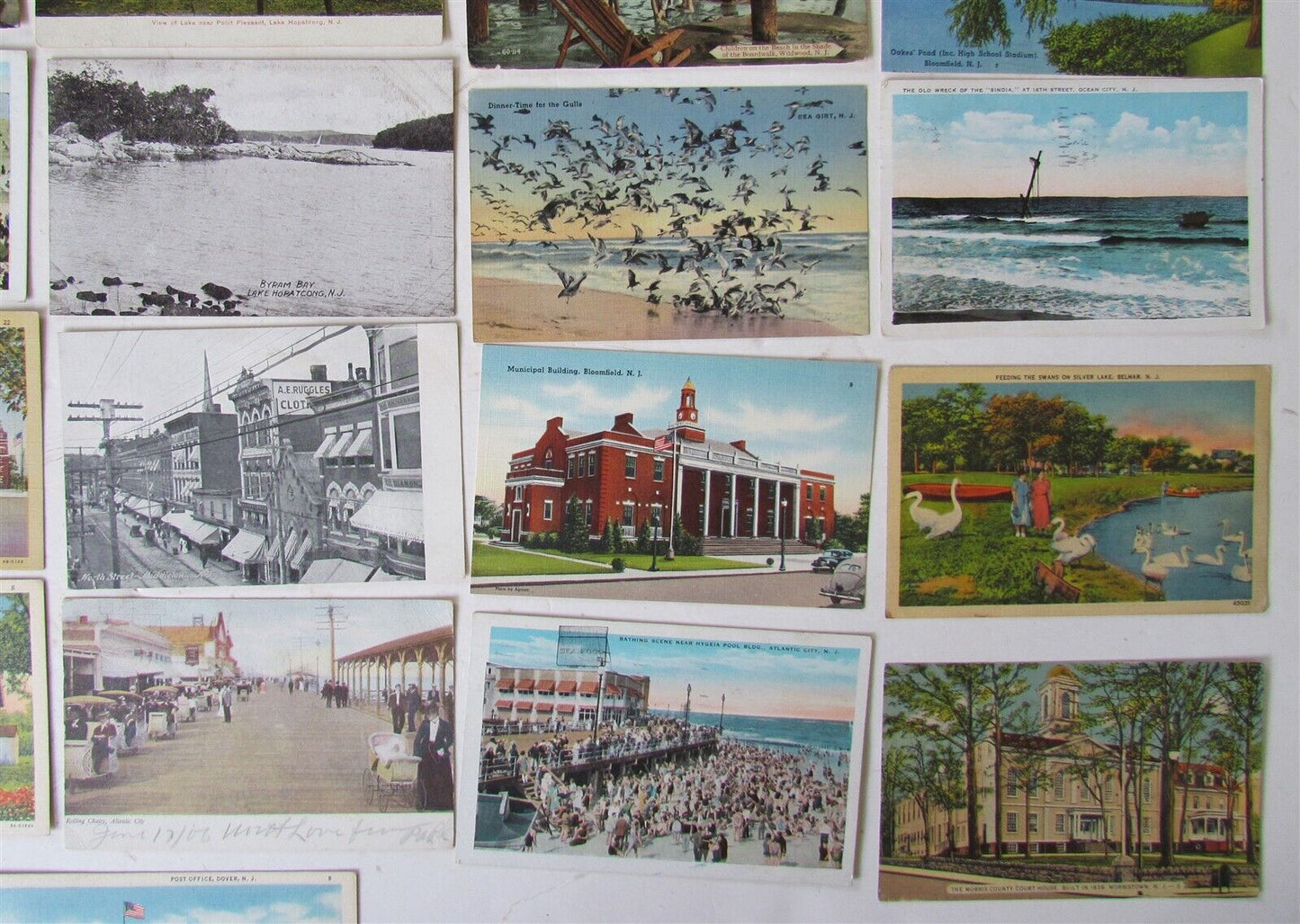 NEW JERSEY lot of 38 NY ANTIQUE POSTCARDS