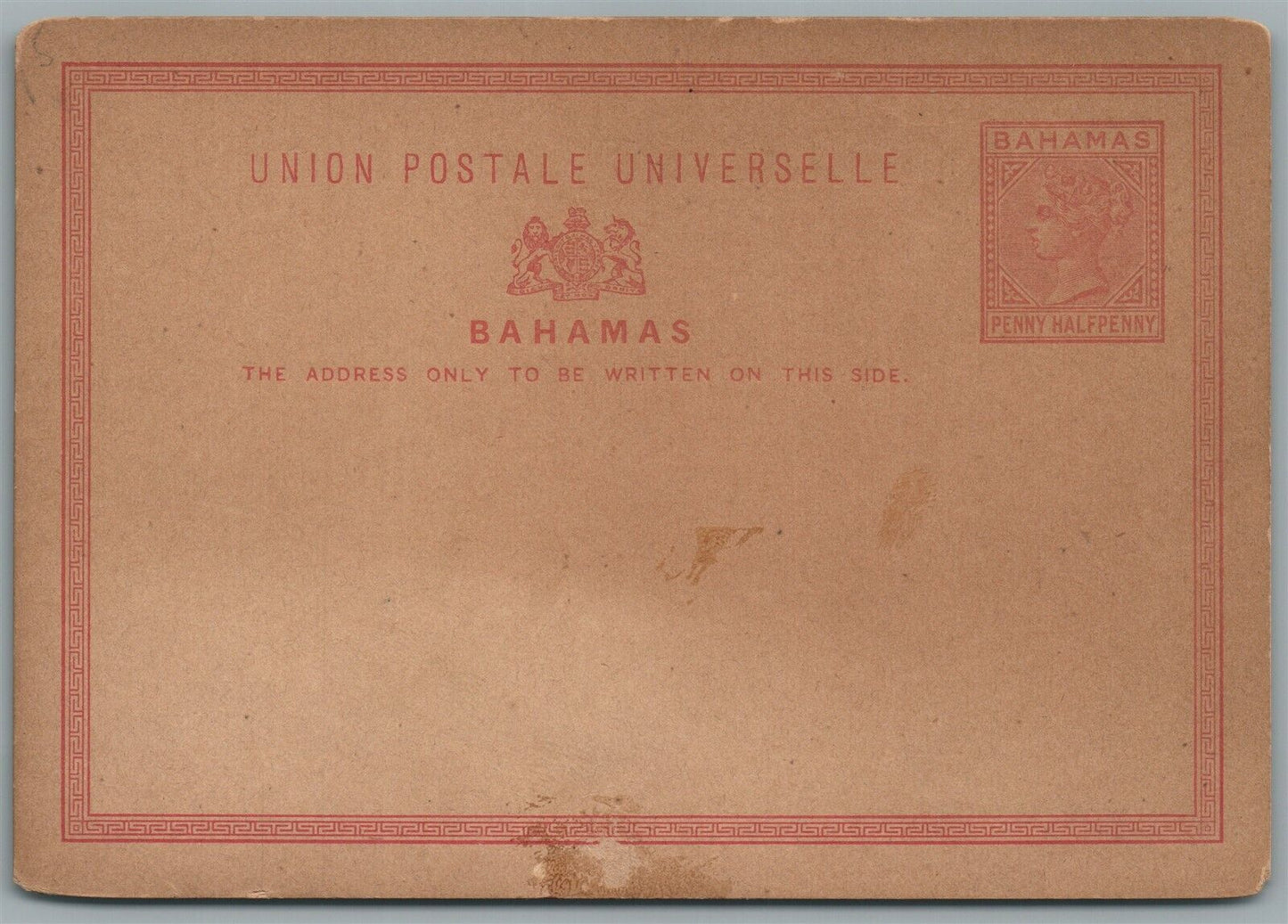 BAHAMAS ANTIQUE POSTCARD