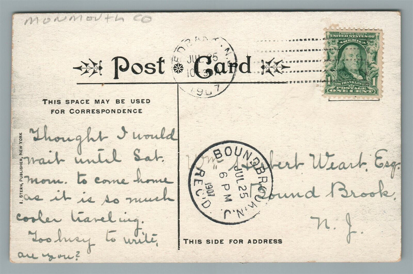 ASBURY PARK NJ COLEMAN HOUSE & WEST END HOTEL ANTIQUE POSTCARD