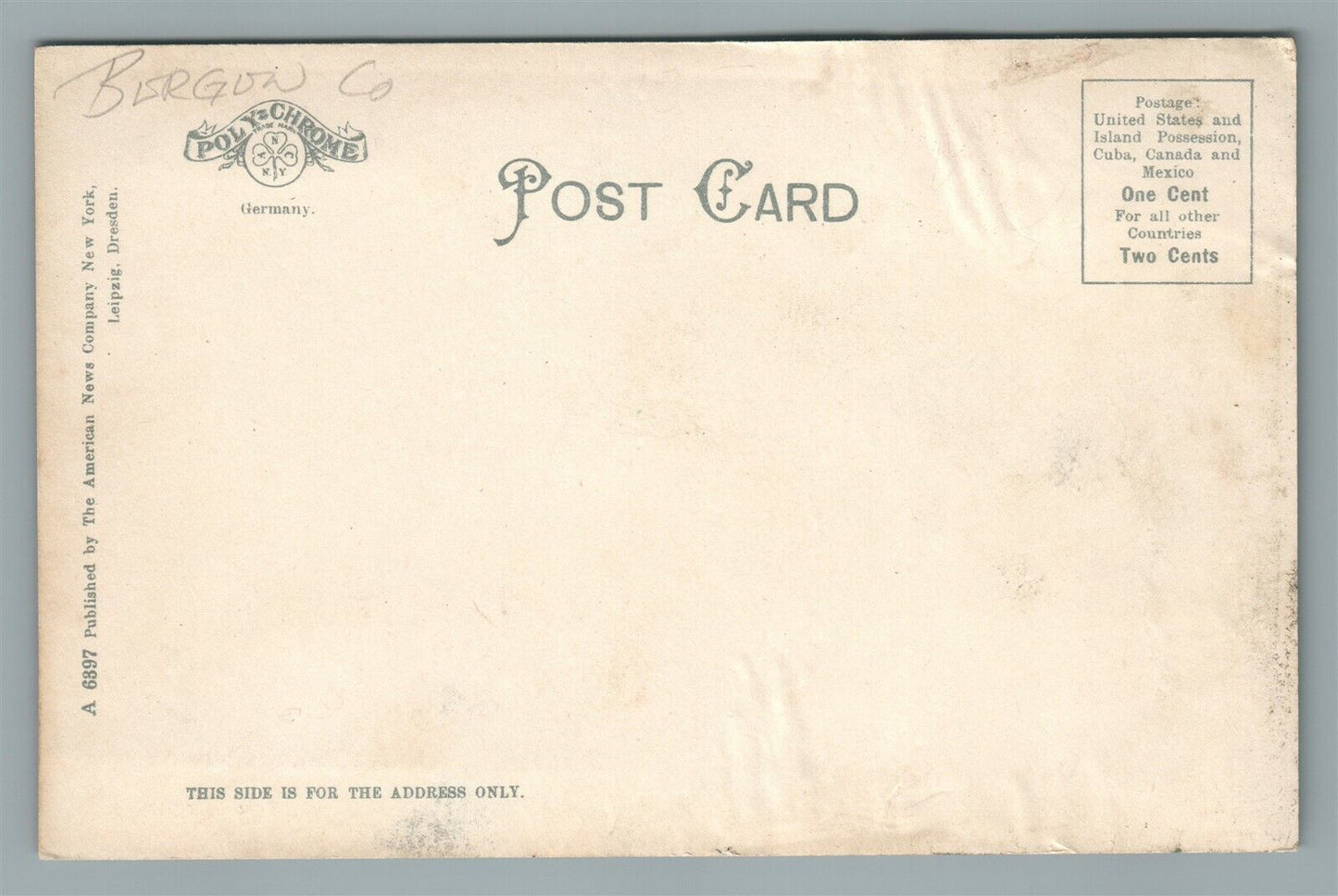 RUTHERFORD NJ PASSAIC AVENUE UNDIVIDED ANTIQUE POSTCARD