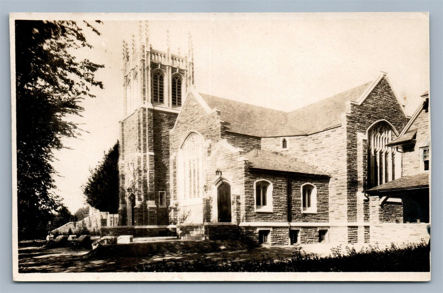 PHILADELPHIA PA WYNNEFIELD AVE. M.P. CHURCH ANTIQUE REAL PHOTO POSTCARD RPPC