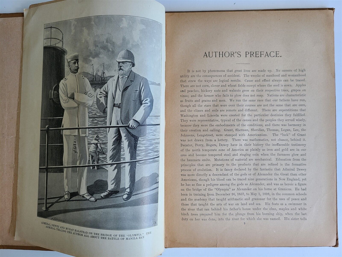 1899 LIFE & ACHIEVEMENTS of ADMIRAL DEWEY MURAT HALSTEAD antique SALESMAN SAMPLE