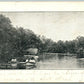 NEW EGYPT NJ OAKFORD LAKE BOATING UNDIVIDED ANTIQUE POSTCARD CORK CANCEL