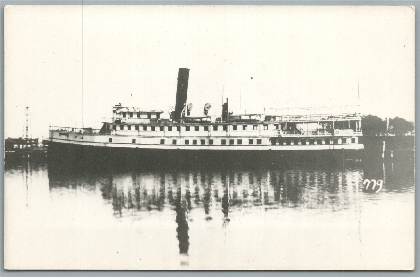 STEAMBOAT NEW YORK VINTAGE REAL PHOTO POSTCARD RPPC