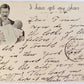 1906 ANTIQUE POSTCARD - I HAVE GOT MY SHARE - MAN w/ THREE BABIES