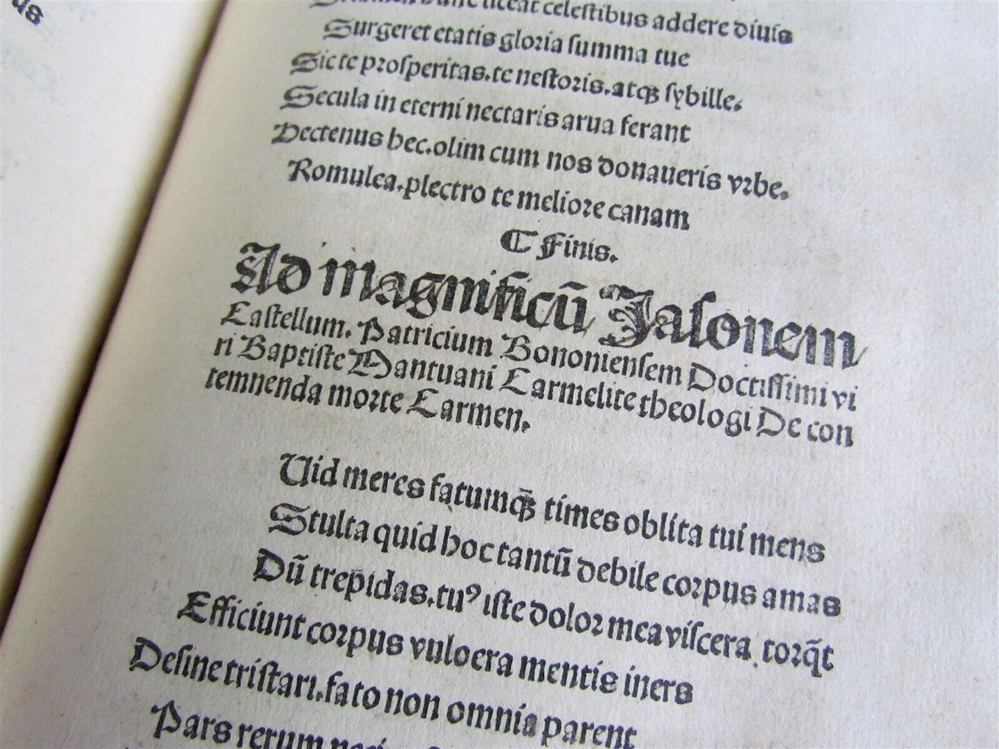 1500 INCUNABULA POETRY by Baptista Mantuanus antique RARE INCUNABLE