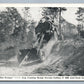 JEEP w/ ANTI-TANK GUN VINTAGE WWII 1944 POSTCARD