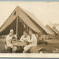 USS VERMONT CREW SAILORS in NAVAL CAMP 1914 ANTIQUE REAL PHOTO POSTCARD RPPC