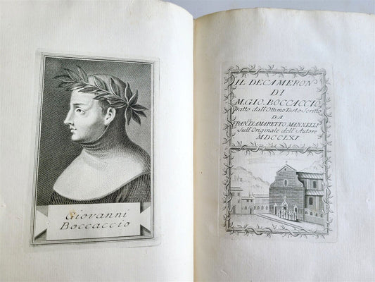 1761 BOCACCIO IL DECAMERON antique in ITALIAN