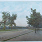 VINTAGE POSTCARD BRUNSWICK ME R.R. STATION FROM MAIN STREET railroad railway