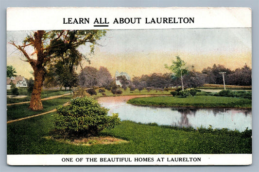QUEENS NY LAURELTON HOMES ANTIQUE POSTCARD