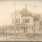 ELIZABETH NJ NEWARK AVE. STREET SCENE ANTIQUE REAL PHOTO POSTCARD RPPC