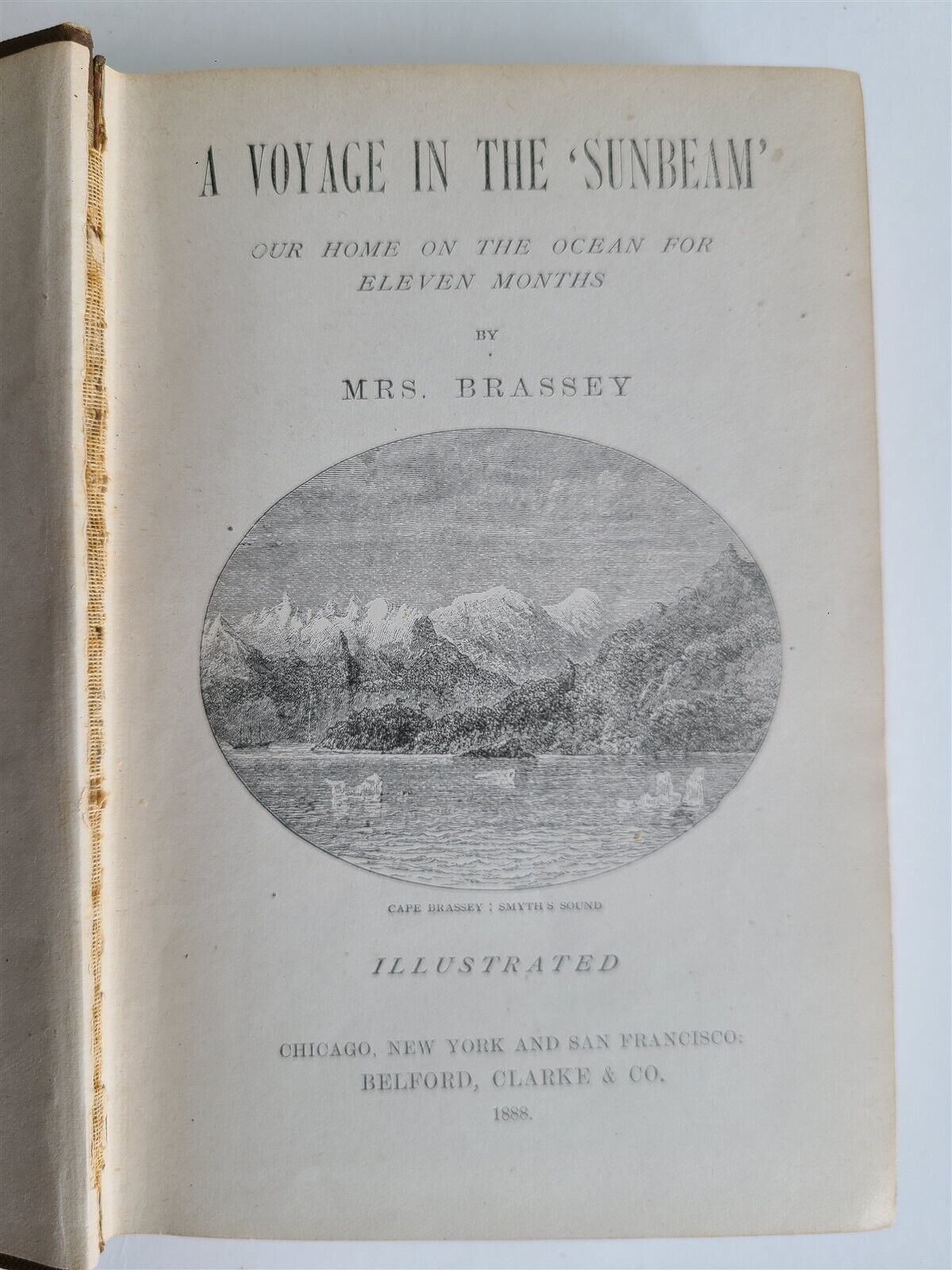 1888 VOYAGE in SUNBEAM by Mrs. Brassey antique ILLUSTRATED in English