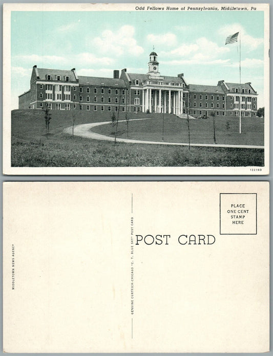 MIDDLETOWN PA ODD FELLOWS HOME ANTIQUE POSTCARD