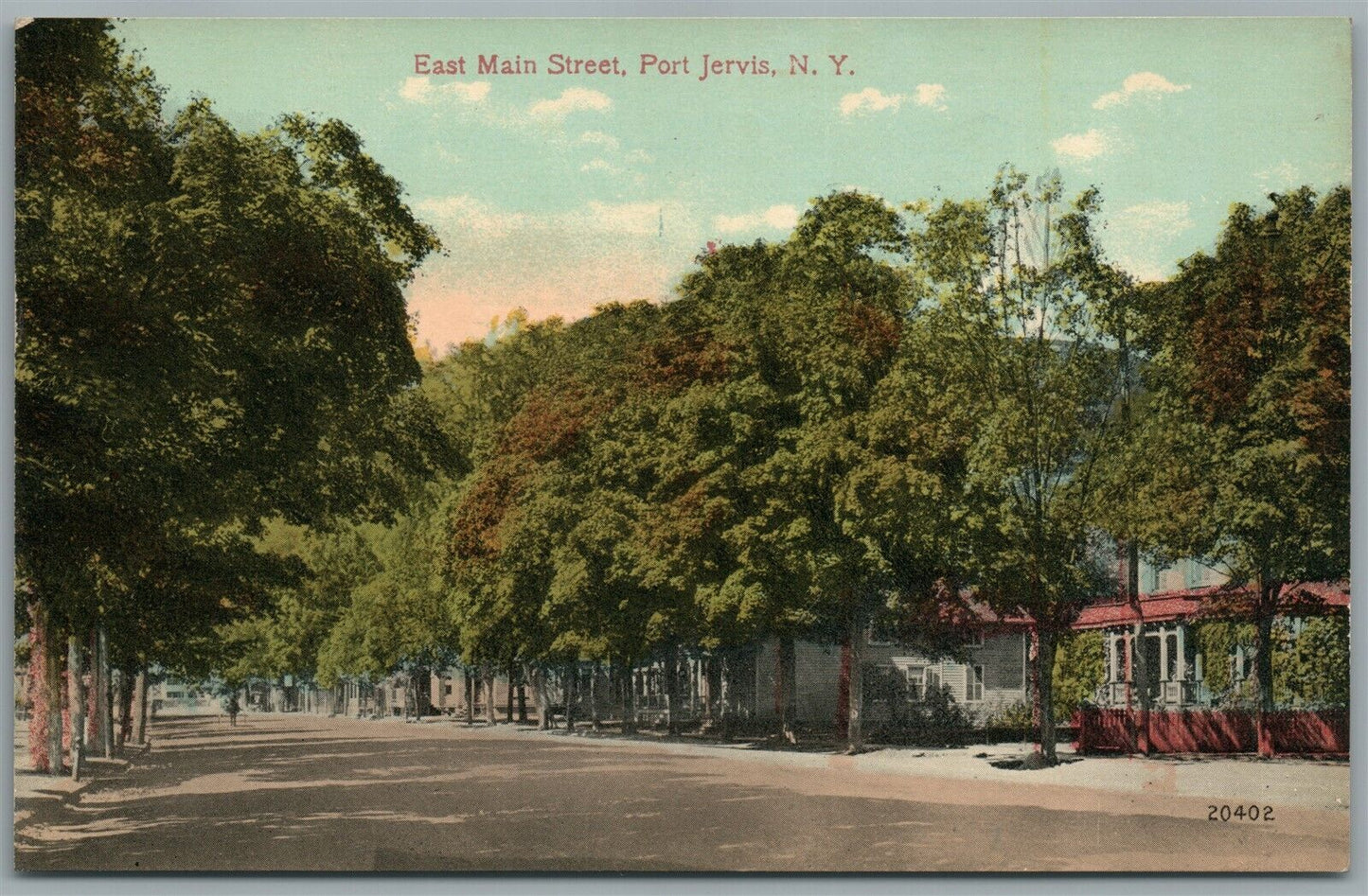 PORT JERVIS NY EAST MAIN STREET ANTIQUE POSTCARD