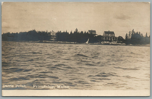 FRIENDSHIP ME DAVIS POINT VINTAGE REAL PHOTO POSTCARD RPPC