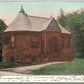 SUMMIT NJ THE LIBRARY 1908 ANTIQUE POSTCARD w/ CORK CANCEL