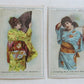 PROVIDENCE RI SET OF 4 ANTIQUE VICTORIAN TRADE CARDS JAPANESE GEISHA DESIGN