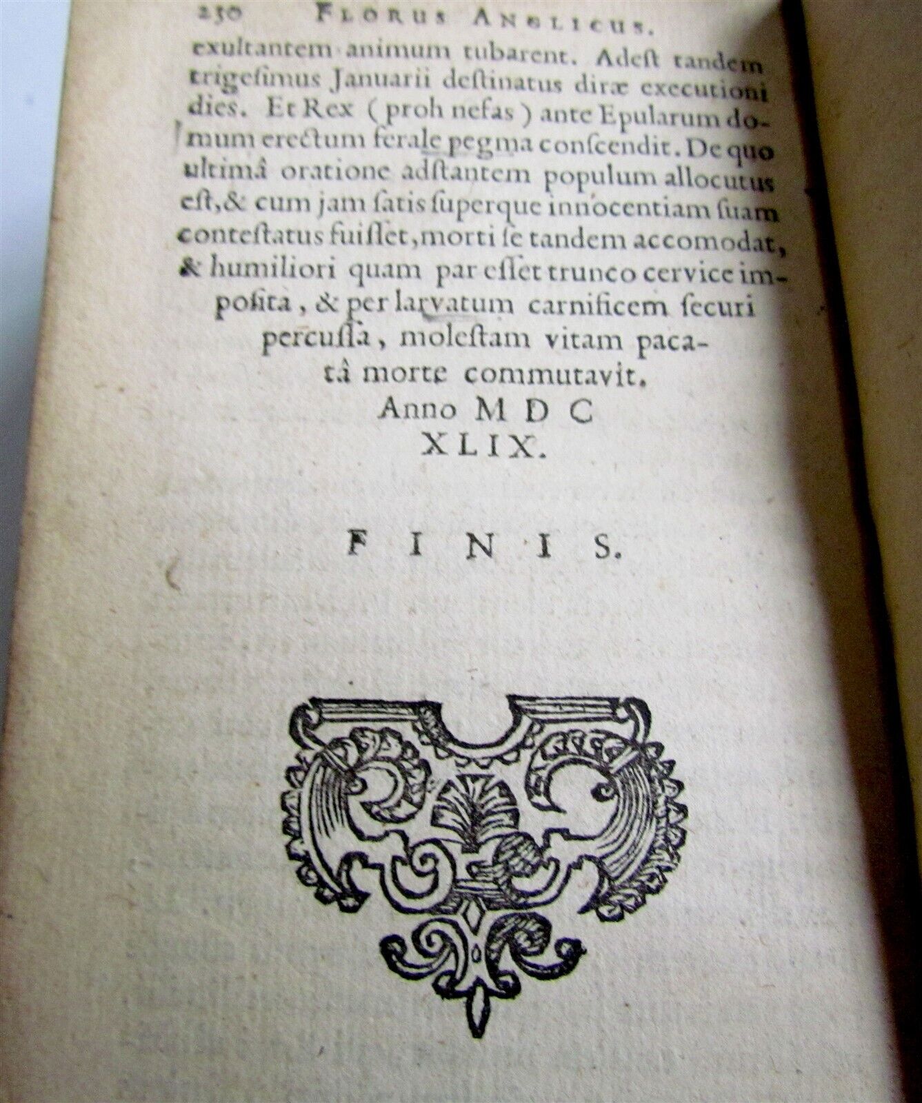 1652 HISTORY OF ENGLISH AFFAIRS antique VELLUM Florus Angelicus Rerum Anglicarum